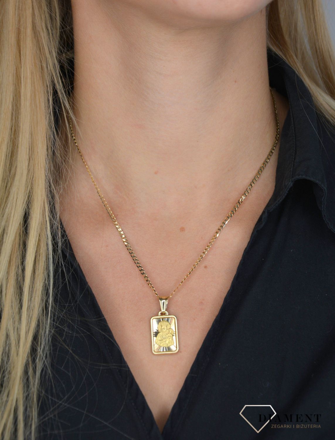 Złoty łańcuszek 585 pancerka pave 2,5 mm DIA-LAN-1127PAVE-585 2,5mm ✅ Złoty łańcuszek o splocie pancerki ✅.jpg